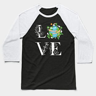 happy funny  earth day 2024 gift april 22 Cute Teacher  Lover Rainbow Baseball T-Shirt